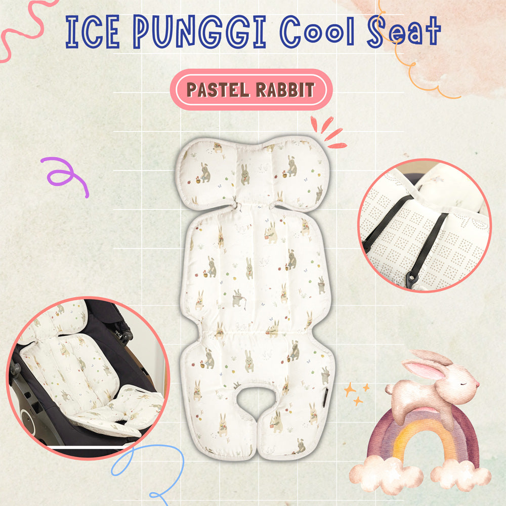 Bebenuvo Ice Punggi Cool Seat Liner - Pastel Rabbit