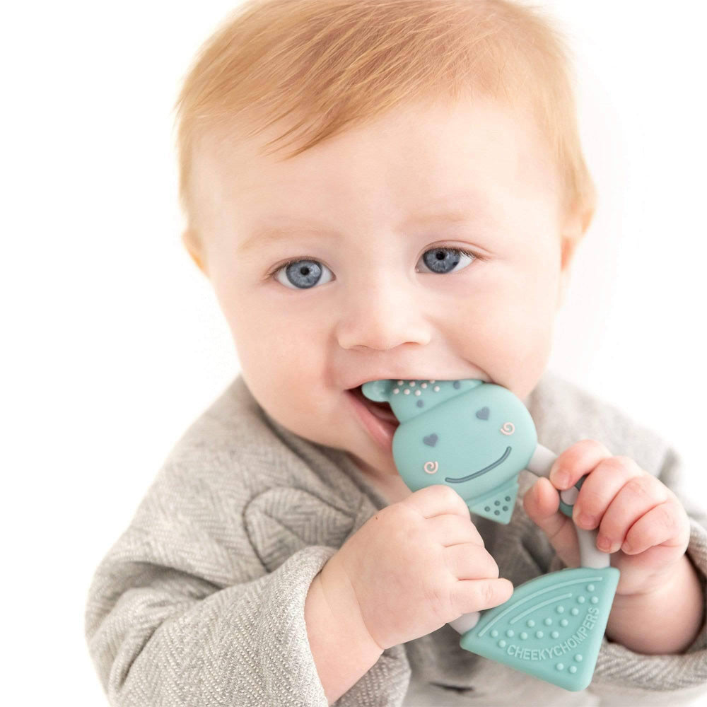 Cheeky Chompers Textured Baby Teether - Hippo