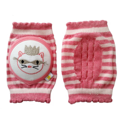 Crawlings Infant and Toddler Knee Pad - Peony Masked Princess Cat