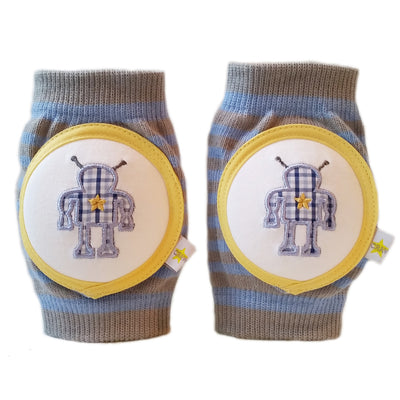 Crawlings Infant and Toddler Knee Pad - Silver Screen Robot