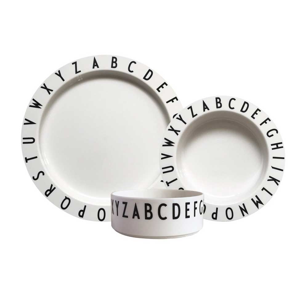 Design Letters Eat and Learn Tritan Plate Set