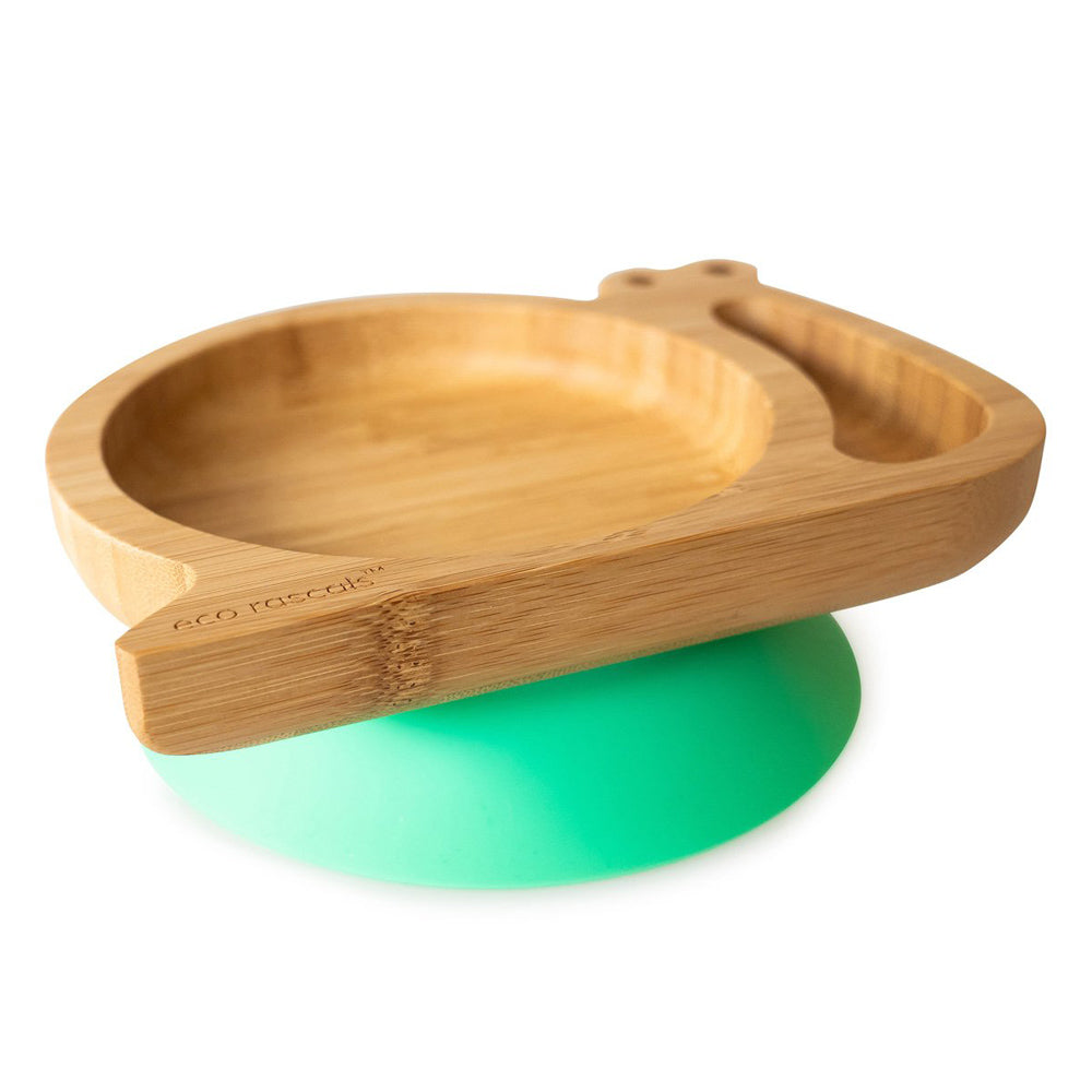 Eco Rascals Bamboo Suction Plate - Snail