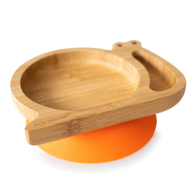 Eco Rascals Bamboo Suction Plate - Snail
