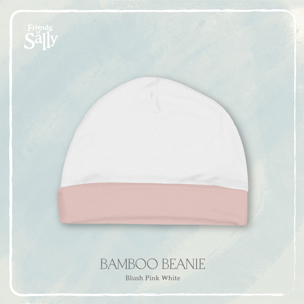 Friends of Sally Bamboo Beanie - Blush Pink White