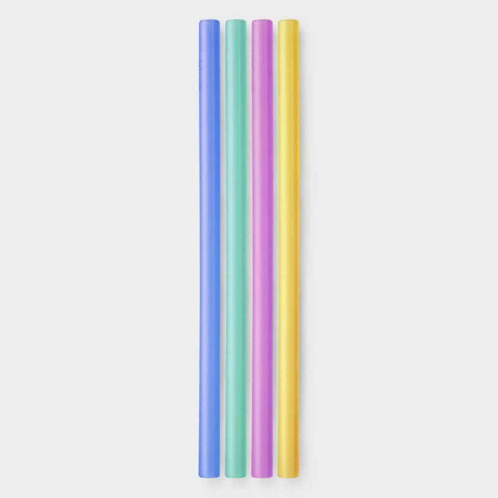 GoSili Standard Silicone Straws - 4 Packs