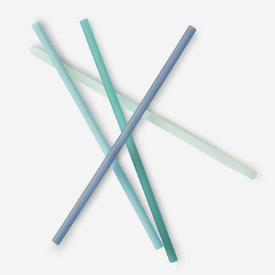 GoSili Extra Long Silicone Straws - 4 Packs