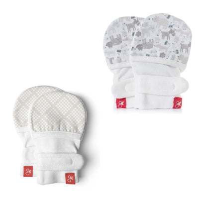 Goumi Mitts Pack - Forest Friends Gray + Diamond Dots