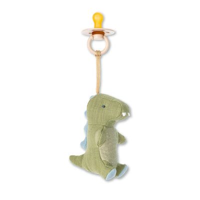 Itzy Ritzy Natural Rubber Pacifier Lovey - Dino