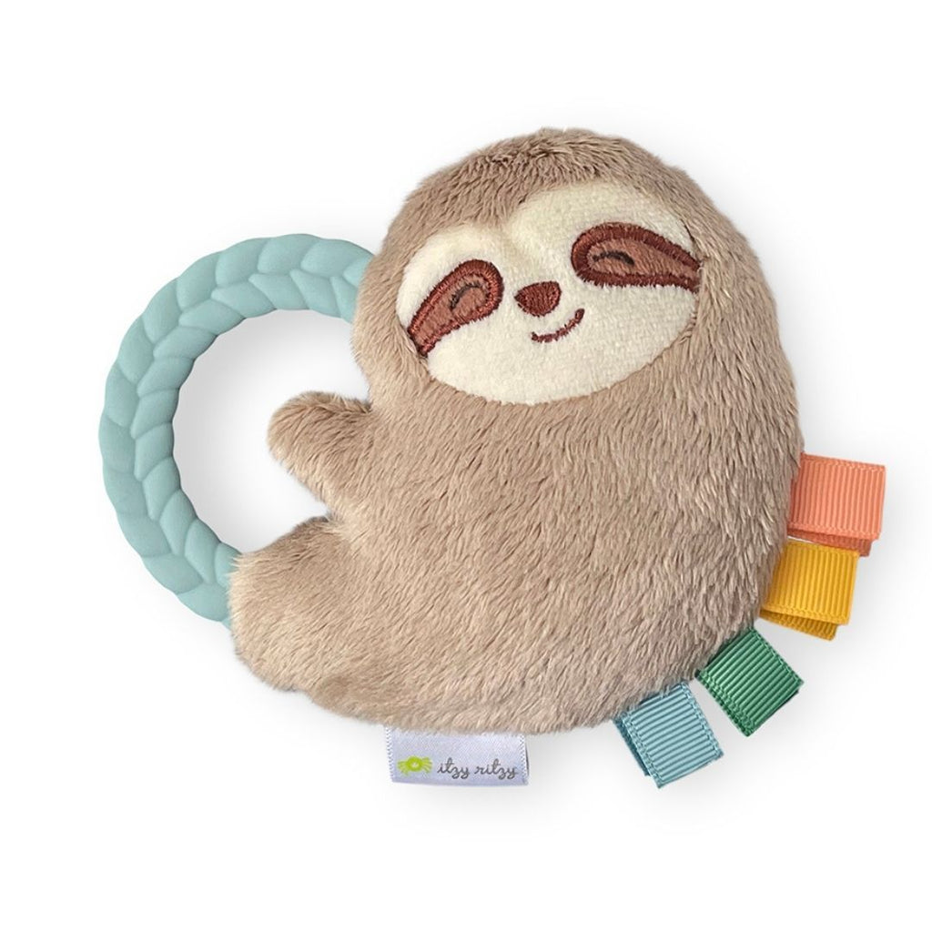 Itzy Ritzy Pal Plush Rattle Teether - Sloth