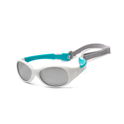 Koolsun Flex Baby Sunglasses - White Aqua