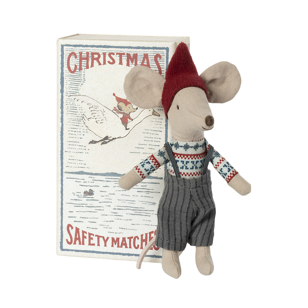 Maileg Christmas Mouse In Matchbox, Big Brother