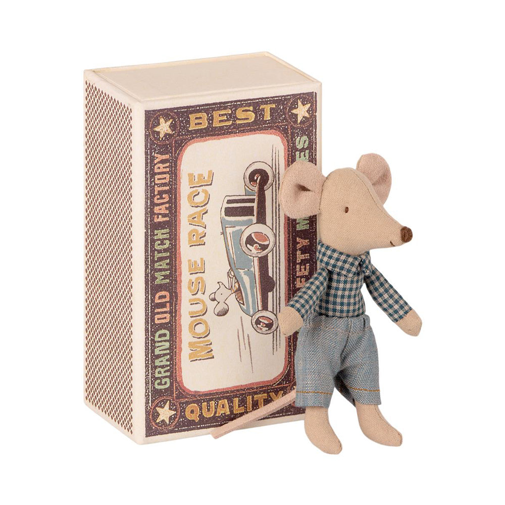Maileg Little Brother Mouse In Matchbox - Square