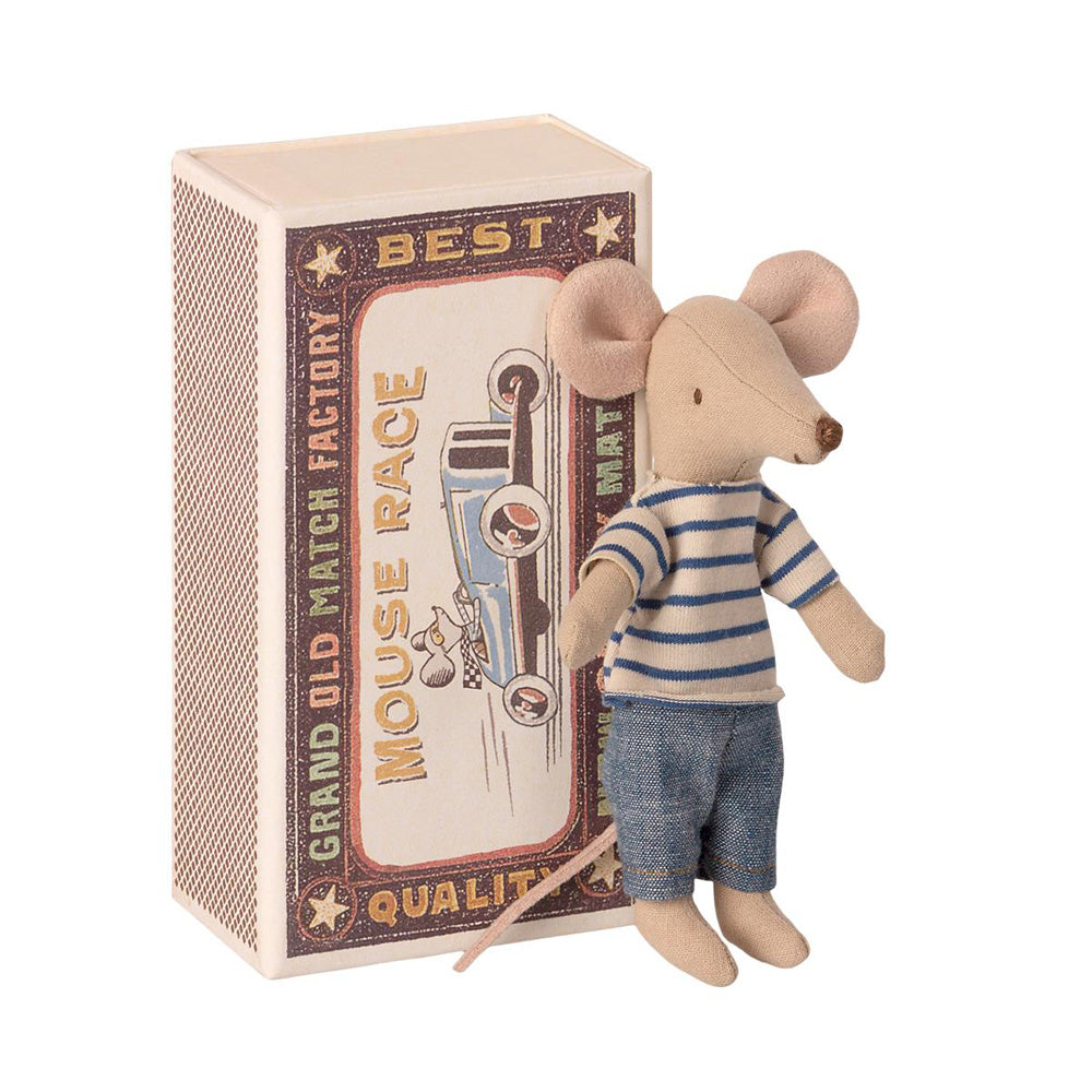 Maileg Big Brother Mouse In Matchbox - Stripe