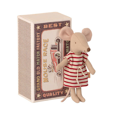 Maileg Big Sister Mouse In Matchbox - Stripe