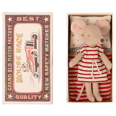 Maileg Big Sister Mouse In Matchbox - Stripe