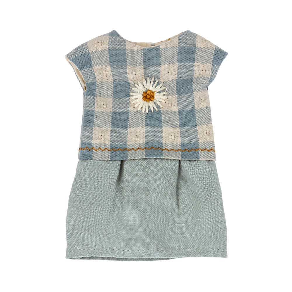 Maileg Dress for Teddy Mum - Blue Flannel
