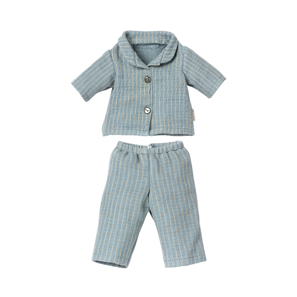 Maileg Pyjamas For Teddy Dad - Blue Stripes