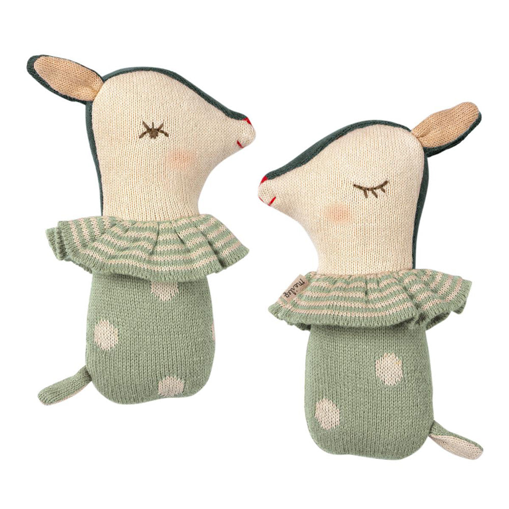 Maileg Bambi Rattle - Dusty Mint