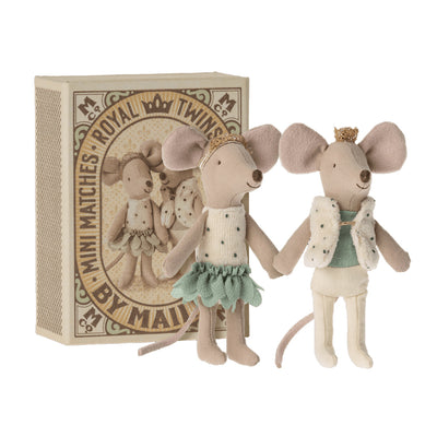 Maileg Royal Twins Mice, Little Sister And Brother In Box