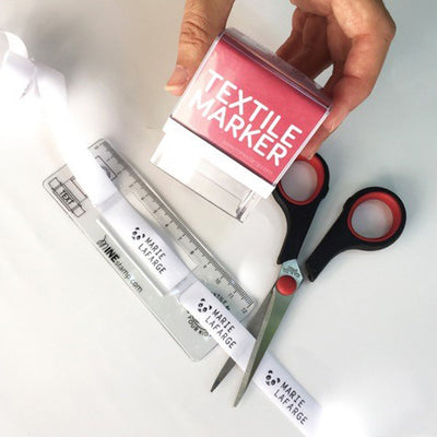 Mine Stamp Positioning Ruler and Tape