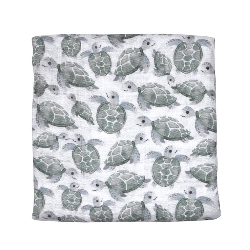 Mister Fly Muslin Swaddle - Busy Turtle