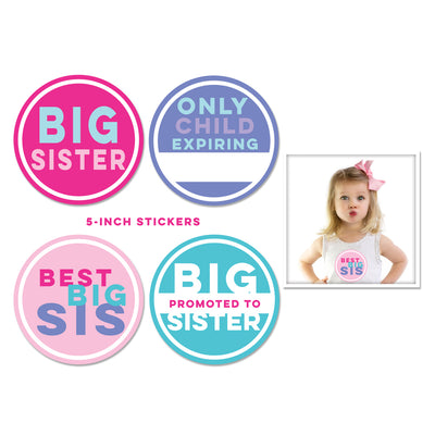 Sticky Bellies Milestone Sticker - Sister