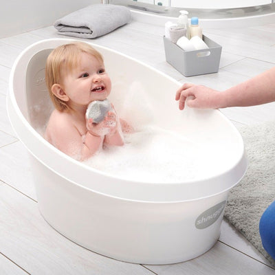 Shnuggle Toddler Bath - White Light Grey
