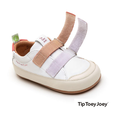 Tip Toey Joey Sneakers - Bossy Play White Lavander Coral Matte