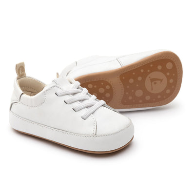 Tip Toey Joey Sneakers - Snuggle White White