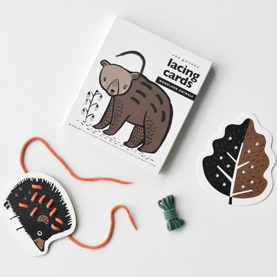 Wee Gallery Lacing Cards - Woodland Animals
