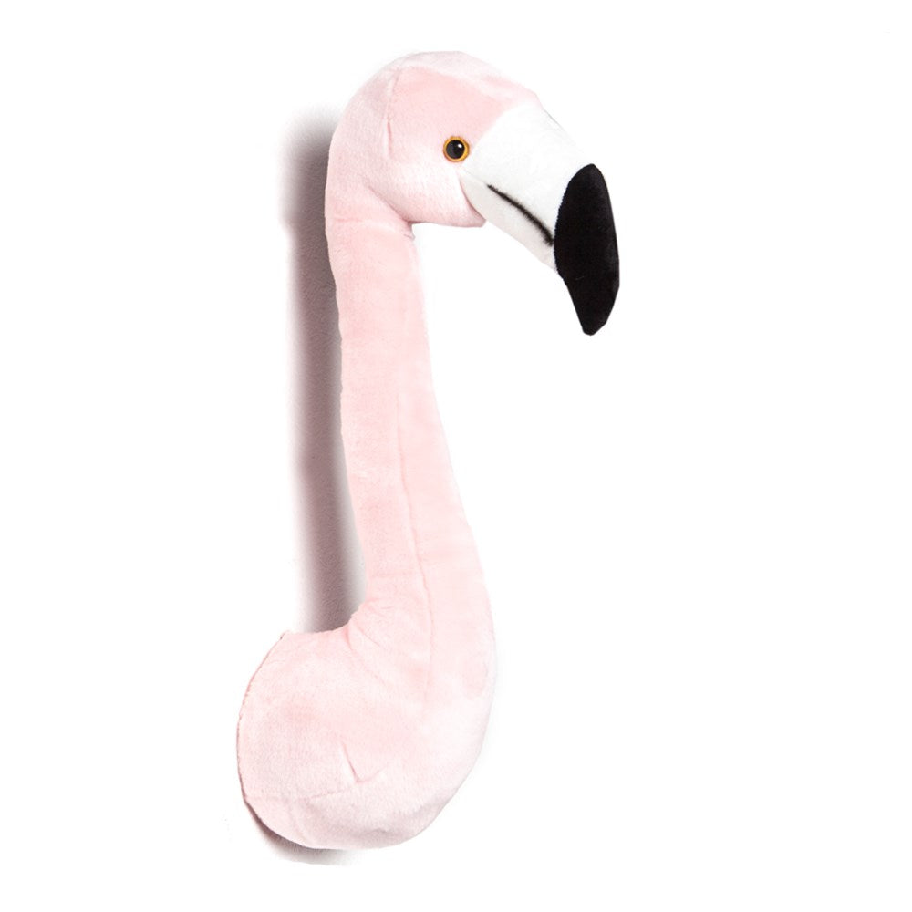 Wild and Soft Plush Animal Head - Pink Flamingo Sophia