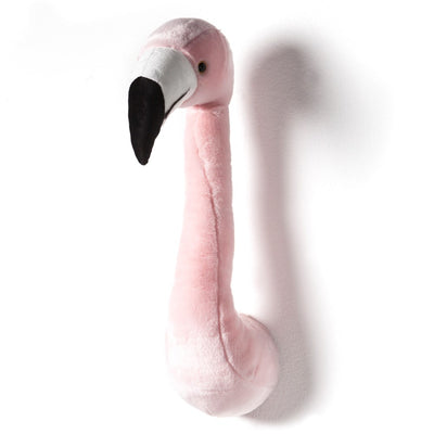 Wild and Soft Plush Animal Head - Pink Flamingo Sophia